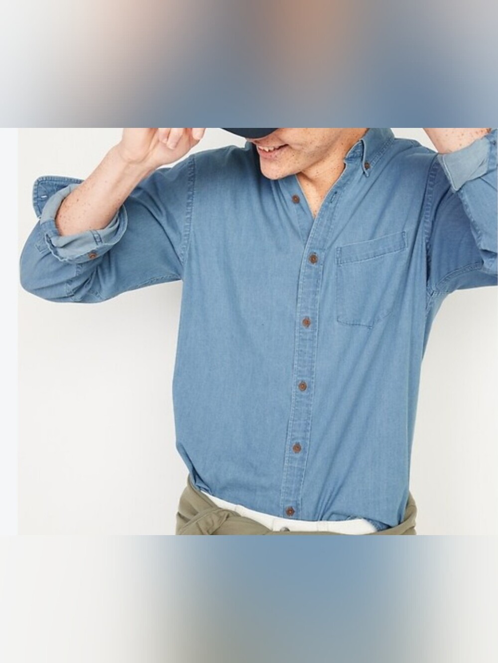 OLD NAVY Mens Denim Button Up Shirt. Sz - XL